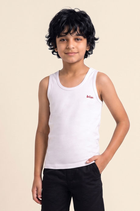 Lee Cooper Boys Solid Vest (Pack of 2) - Multicolor — image 2